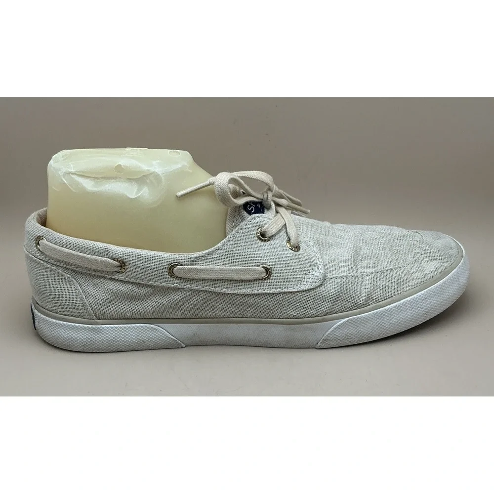 Sperry Women's Pier Boat Sparkle Canvas Boat Shoes‎ Sz 9.5 Gold Glitter STS84465